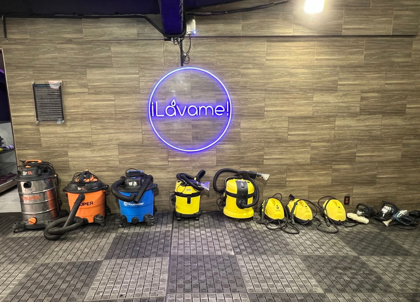 Maquinaria lavado interior Lávame